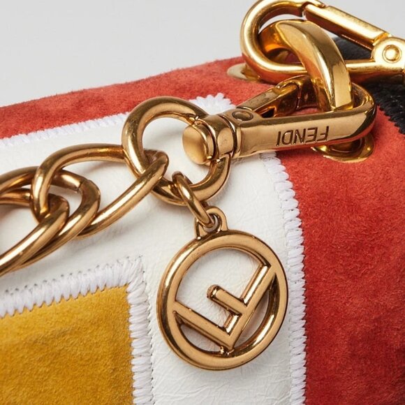Fendi Multicolor Quilted Leather/Suede Kan U Shoulder Bag - Picture 6 of 10